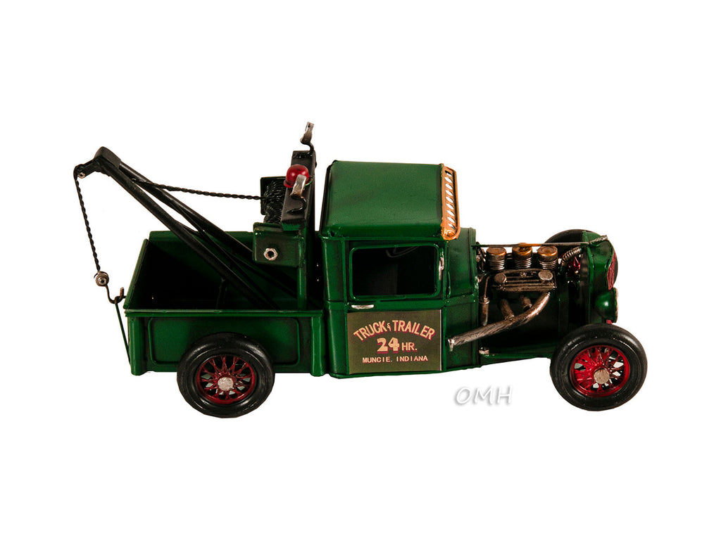 Handmade Vintage Tow Truck Model