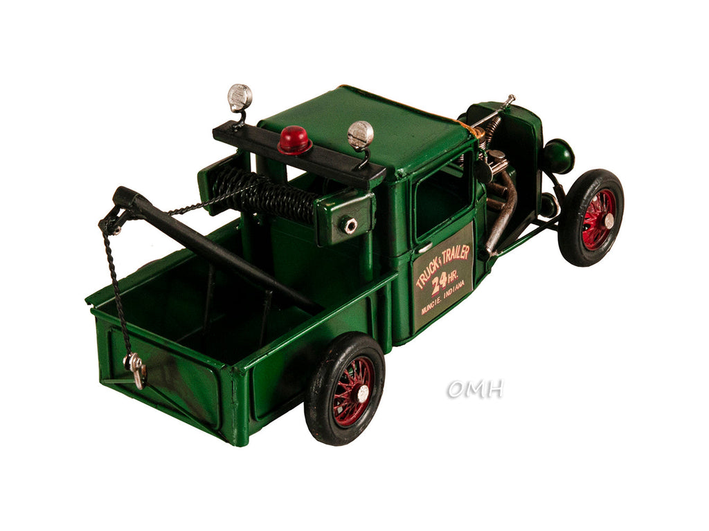 Handmade Vintage Tow Truck Model