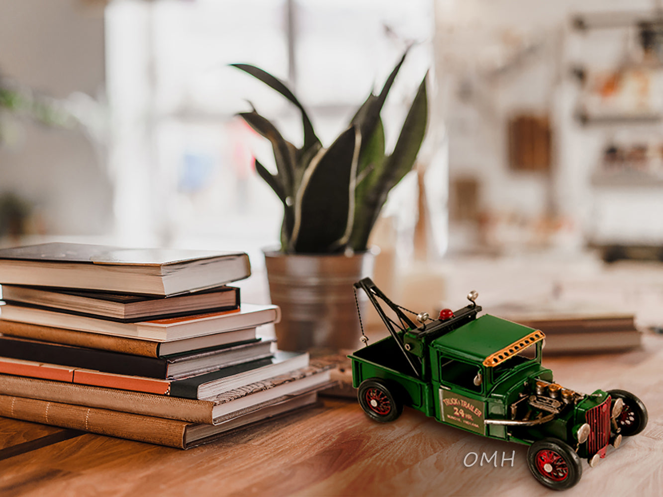 Handmade Vintage Tow Truck Model