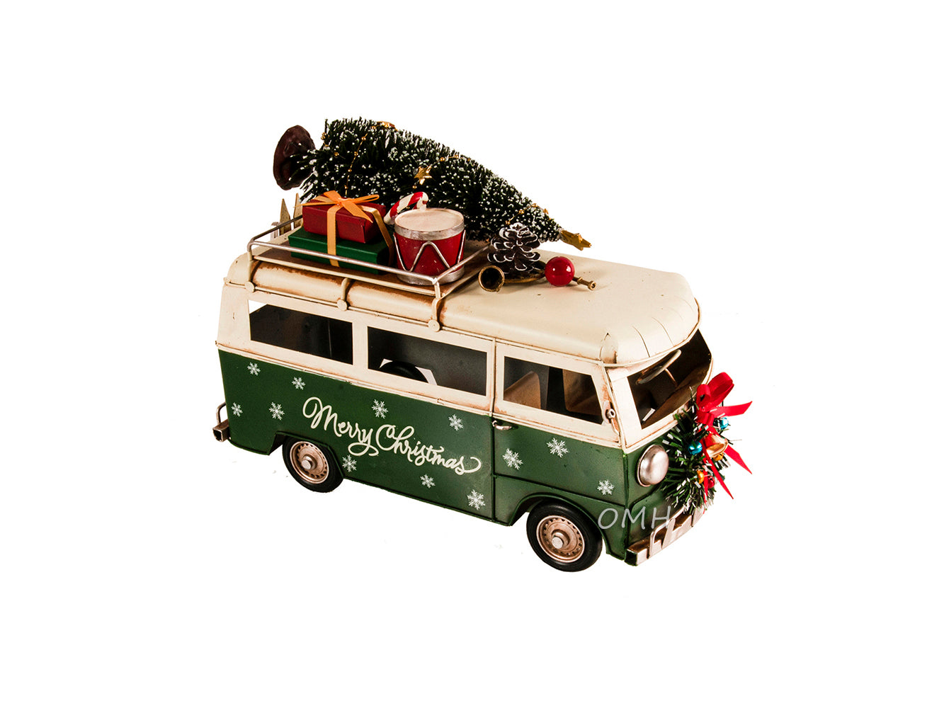 Handmade 1960s Volkswagen Bus Christmas Model