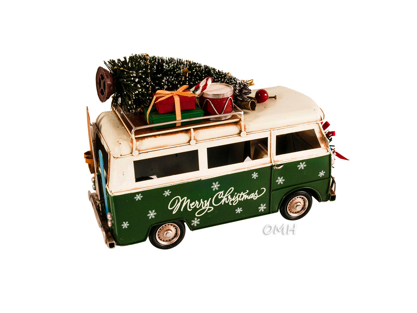 Handmade 1960s Volkswagen Bus Christmas Model
