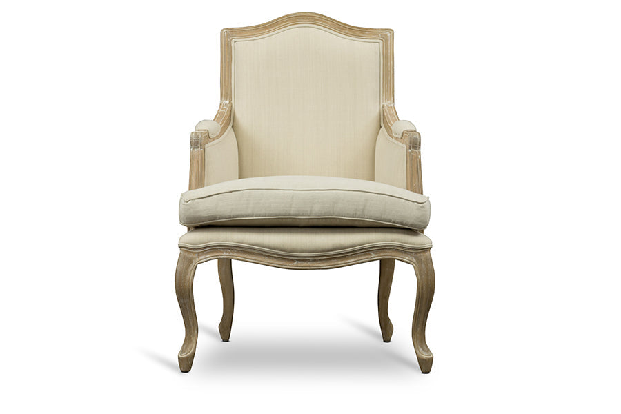 Baxton Studio Nivernais Wood Traditional French Accent Chair