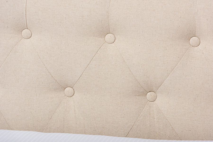 Baxton Studio Mabelle Modern and Contemporary Beige Fabric Trundle Daybed