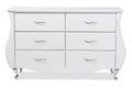 Baxton Studio Enzo Modern and Contemporary White Faux Leather 6-Drawer Dresser