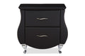 Baxton Studio Erin Modern and Contemporary Black Faux Leather Upholstered Nightstand