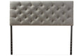 Baxton Studio Viviana Modern and Contemporary Grey Fabric Upholstered Button-tufted Queen Size Headboard