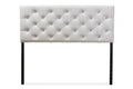 Baxton Studio Viviana Modern and Contemporary White Faux Leather Upholstered Button-tufted Full Size Headboard