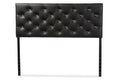 Baxton Studio Viviana Modern and Contemporary Black Faux Leather Upholstered Button-tufted Full Size Headboard