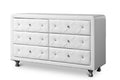 Baxton Studio Luminescence White Faux Leather Upholstered Dresser