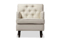 Baxton Studio Bethany Modern and Contemporary Light Beige Fabric Upholstered Button-tufted Rocking Chair