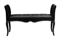 Baxton Studio Kristy Modern and Contemporary Black Faux Leather Classic Seating Bench