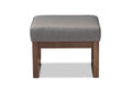 Baxton Studio Yashiya Mid-century Retro Modern Grey Fabric Upholstered Ottoman Stool
