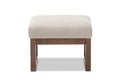 Baxton Studio Yashiya Mid-century Retro Modern Light Beige Fabric Upholstered Ottoman Stool