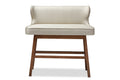 Baxton Studio Gradisca Modern and Contemporary Light Beige Fabric Button-tufted Upholstered Bar Bench Banquette