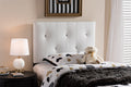 Baxton Studio Kirchem Modern and Contemporary White Faux Leather Upholstered Twin Size Headboard