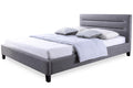 Baxton Studio Hillary Modern and Contemporary Queen Size Grey Fabric Upholstered Platform Base Bed Frame