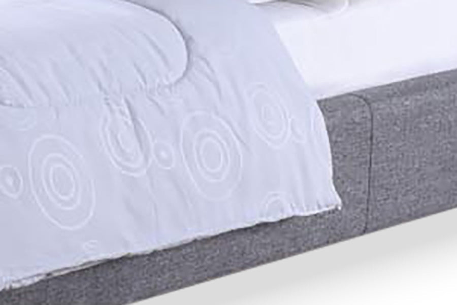 Baxton Studio Hillary Modern and Contemporary Full Size Grey Fabric Upholstered Platform Base Bed Frame