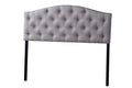 Baxton Studio Myra Modern and Contemporary Queen Size Light Beige Fabric Upholstered Button-tufted Scalloped Headboard