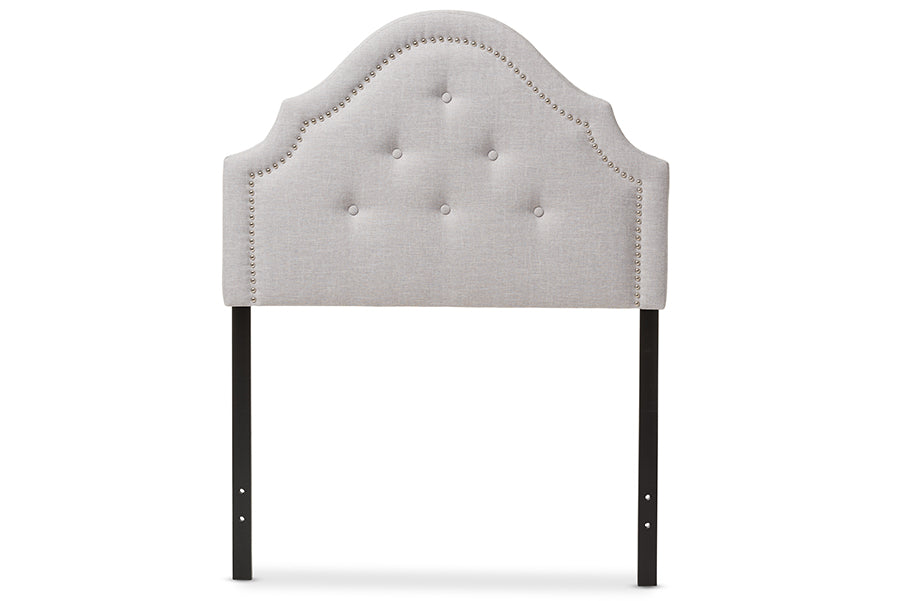 Baxton Studio Cora Modern and Contemporary Grayish Beige Fabric Upholstered Twin Size Headboard