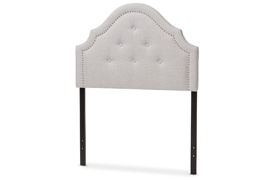 Baxton Studio Cora Modern and Contemporary Grayish Beige Fabric Upholstered Twin Size Headboard