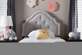 Baxton Studio Cora Modern and Contemporary Grayish Beige Fabric Upholstered Twin Size Headboard