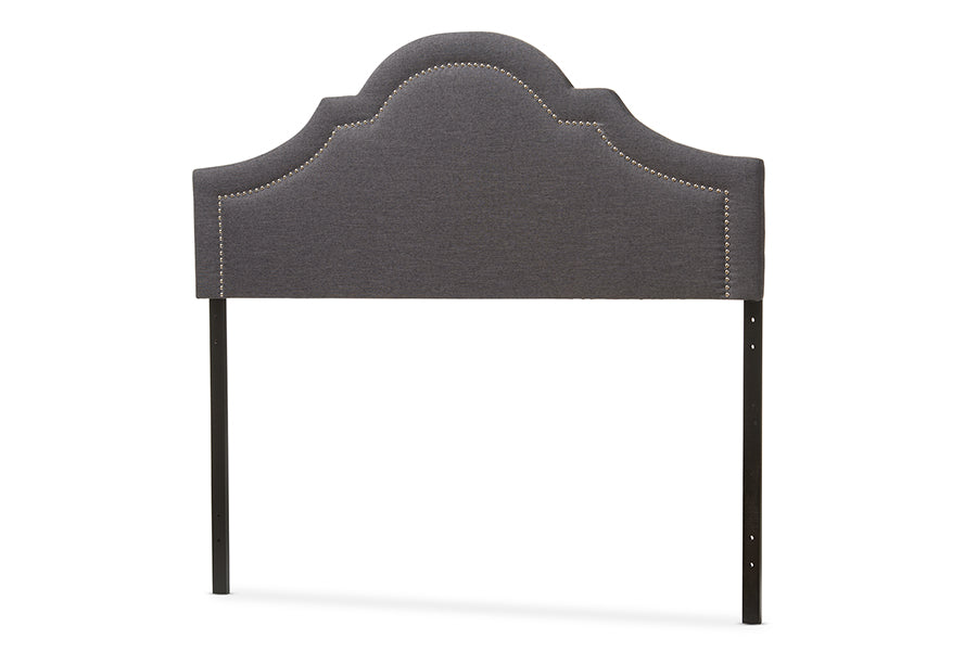 Baxton Studio Rita Modern and Contemporary Dark Grey Fabric Upholstered Full Size Headboard