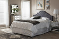 Baxton Studio Rita Modern and Contemporary Dark Grey Fabric Upholstered King Size Headboard