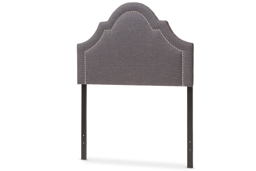 Baxton Studio Rita Modern and Contemporary Dark Grey Fabric Upholstered Twin Size Headboard