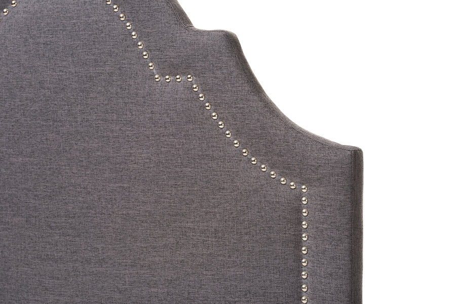 Baxton Studio Rita Modern and Contemporary Dark Grey Fabric Upholstered Twin Size Headboard