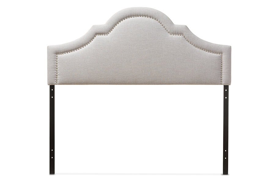 Baxton Studio Rita Modern and Contemporary Grayish Beige Fabric Upholstered Queen Size Headboard