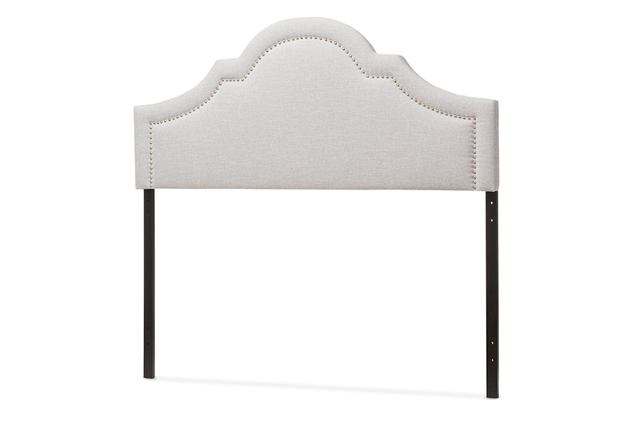 Baxton Studio Rita Modern and Contemporary Grayish Beige Fabric Upholstered Queen Size Headboard