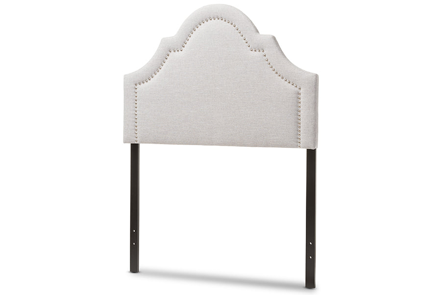 Baxton Studio Rita Modern and Contemporary Grayish Beige Fabric Upholstered Twin Size Headboard