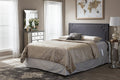 Baxton Studio Geneva Modern and Contemporary Dark Grey Fabric Upholstered Queen Size Headboard