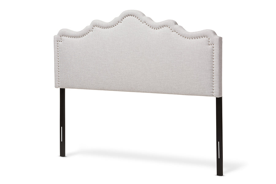 Baxton Studio Nadeen Modern and Contemporary Greyish Beige Fabric Queen Size Headboard