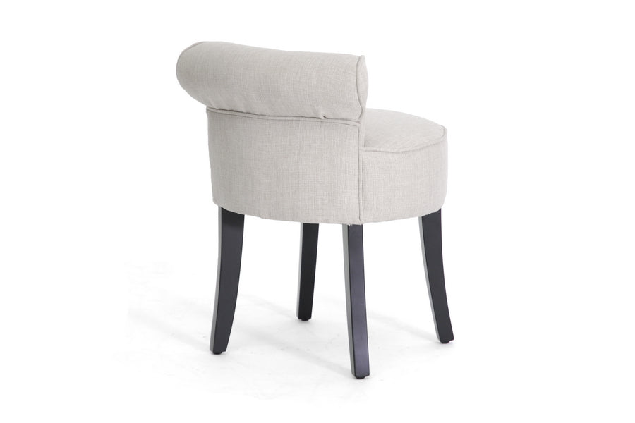 Baxton Studio Millani Beige Linen Modern Lounge Stool