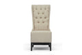 Baxton Studio Vincent Beige Linen Modern Accent Chair