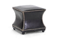 Baxton Studio Ellastone Dark Brown Modern Leather Ottoman