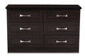 Baxton Studio Colburn Modern and Contemporary 6-Drawer Dark Brown Finish Wood Storage Dresser