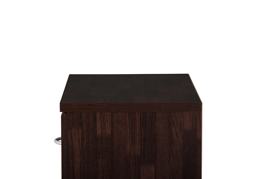 Baxton Studio Maison Modern and Contemporary Oak Brown Finish Wood 4-Drawer Storage Chest