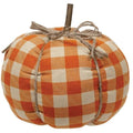 '+Large Orange Buffalo Check Pumpkin (Pack of 2)