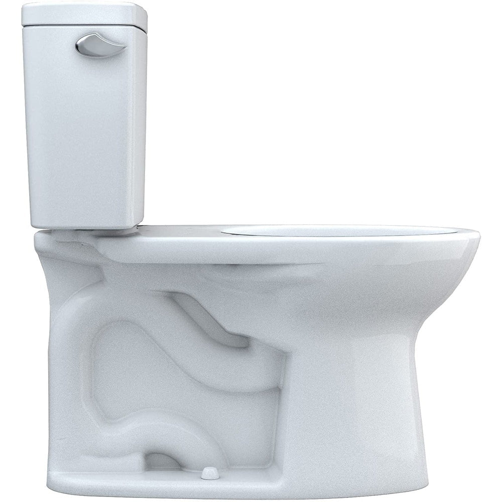 TOTO CST776CEG#01 Drake Two-Piece Elongated Toilet with CeFiONtect and 1.28 GPF Tornado Flush, Cotton White