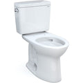TOTO Drake Two-Piece Elongated 1.6 GPF Universal Height Toilet with CEFIONTECT and Tornado Flush, Cotton White,  CST776CSFG#01