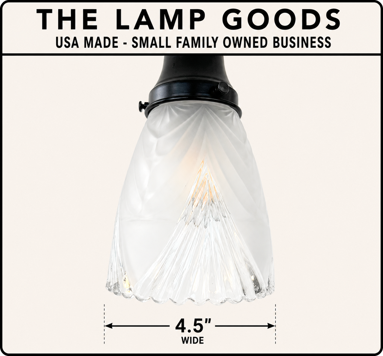 Clear And Frost Fan Ribbed Scallop Pendant Light/Wall Sconce