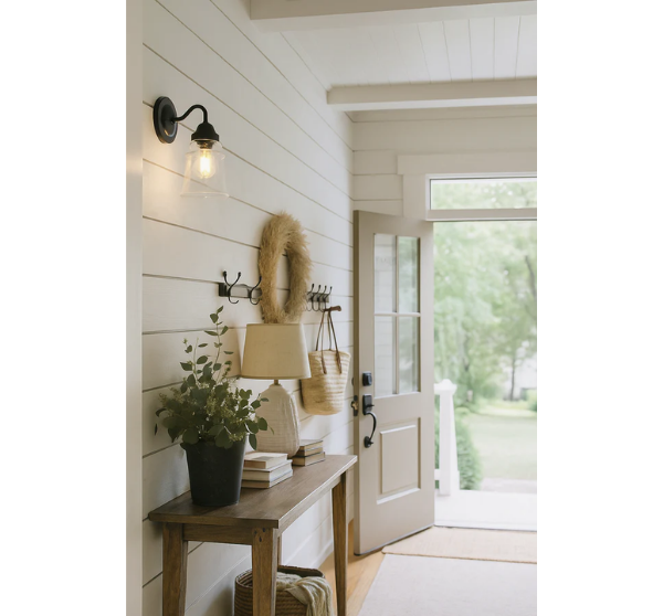 Clear Tiered Bell Wall Sconce