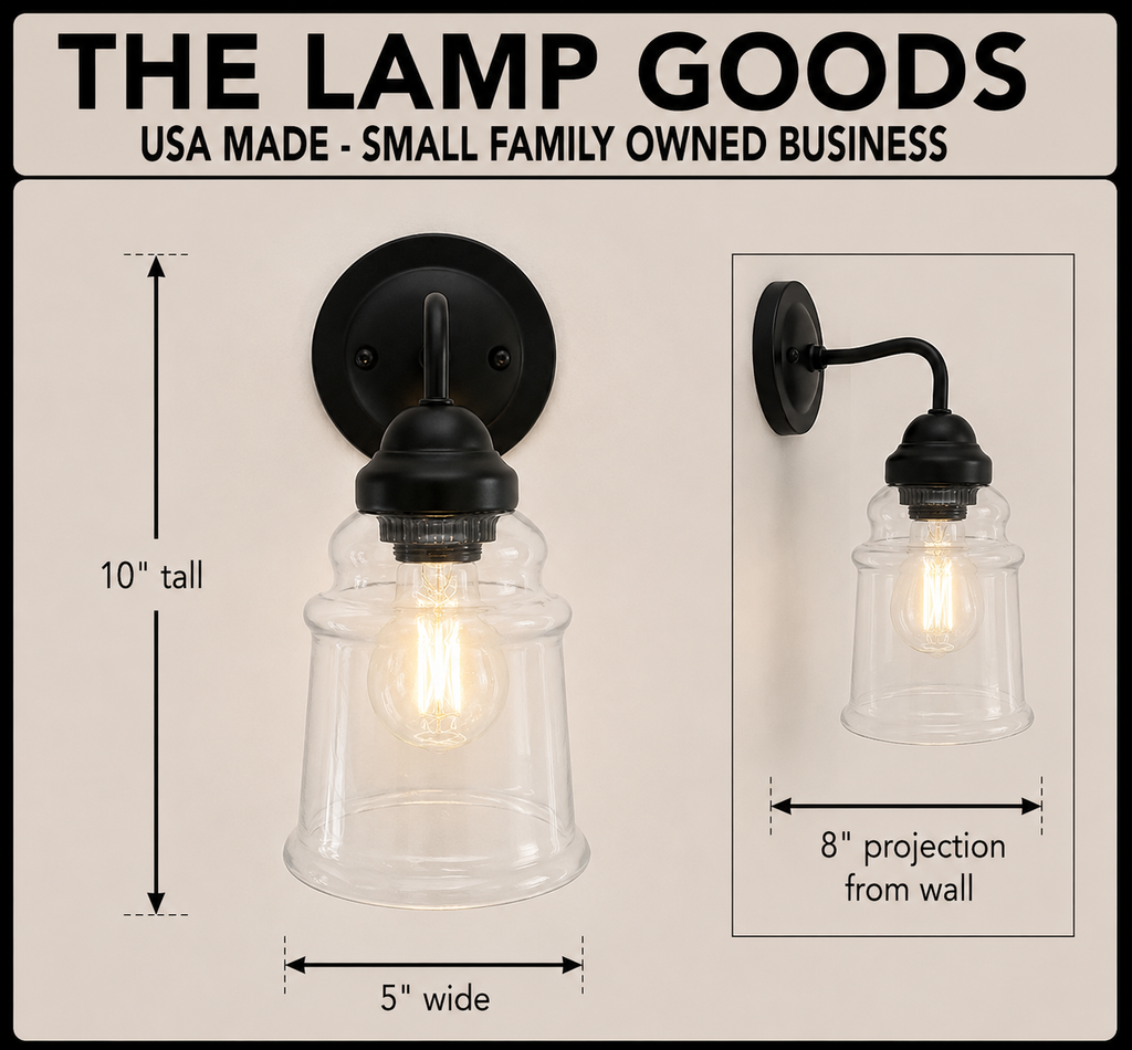 Clear Tiered Bell Wall Sconce