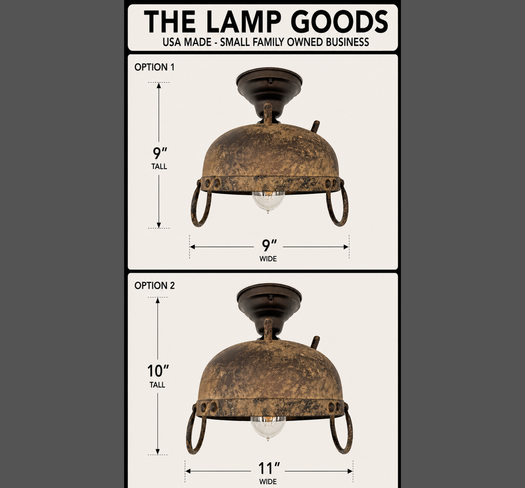 Iron Rustic Industrial Ceiling Light Fixture