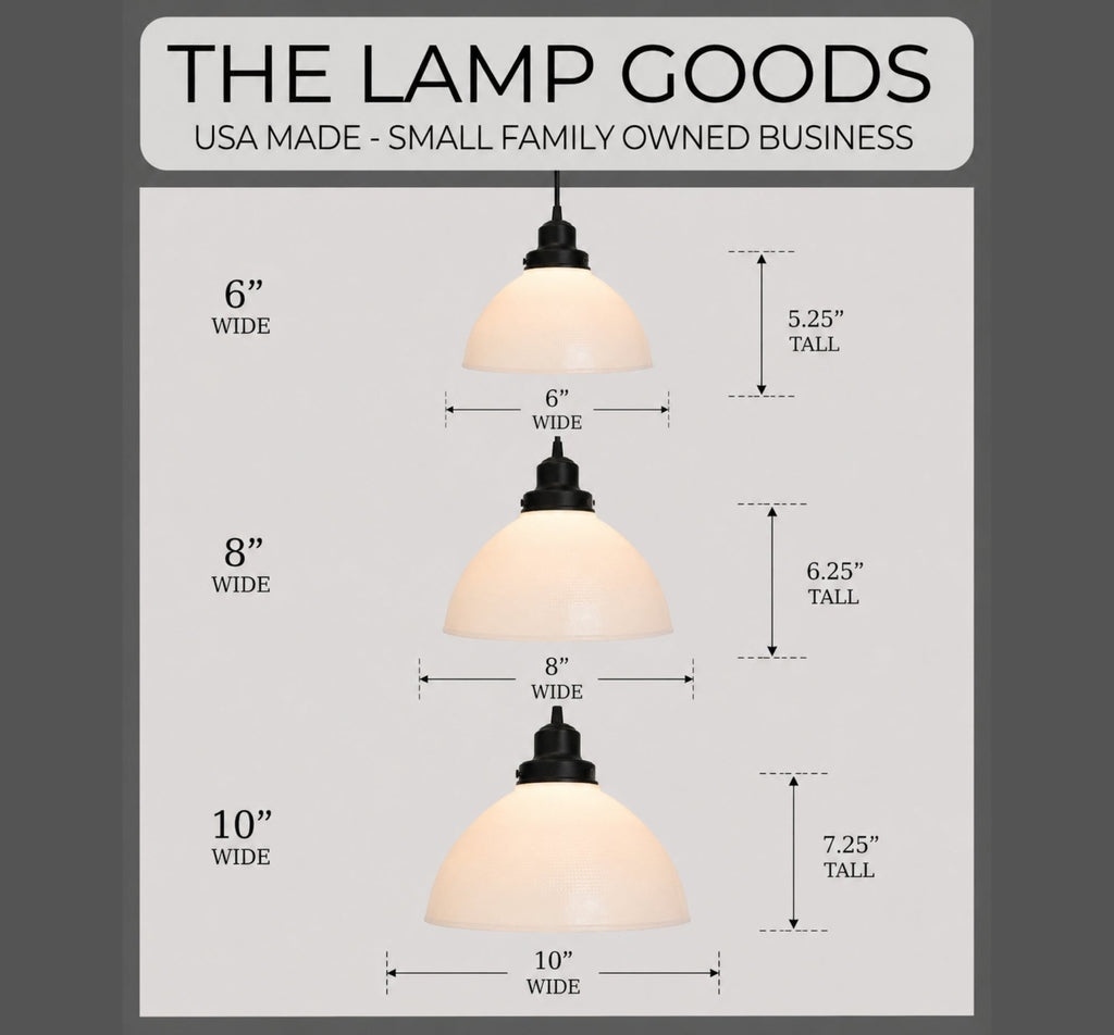 Authentic Antique Milk Glass Pendant Light | 6", 8" and 10"