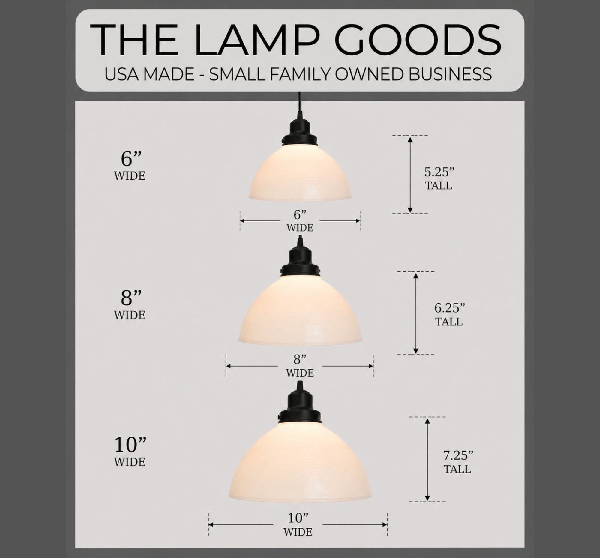 Authentic Antique Milk Glass Pendant Light | 6", 8" and 10"