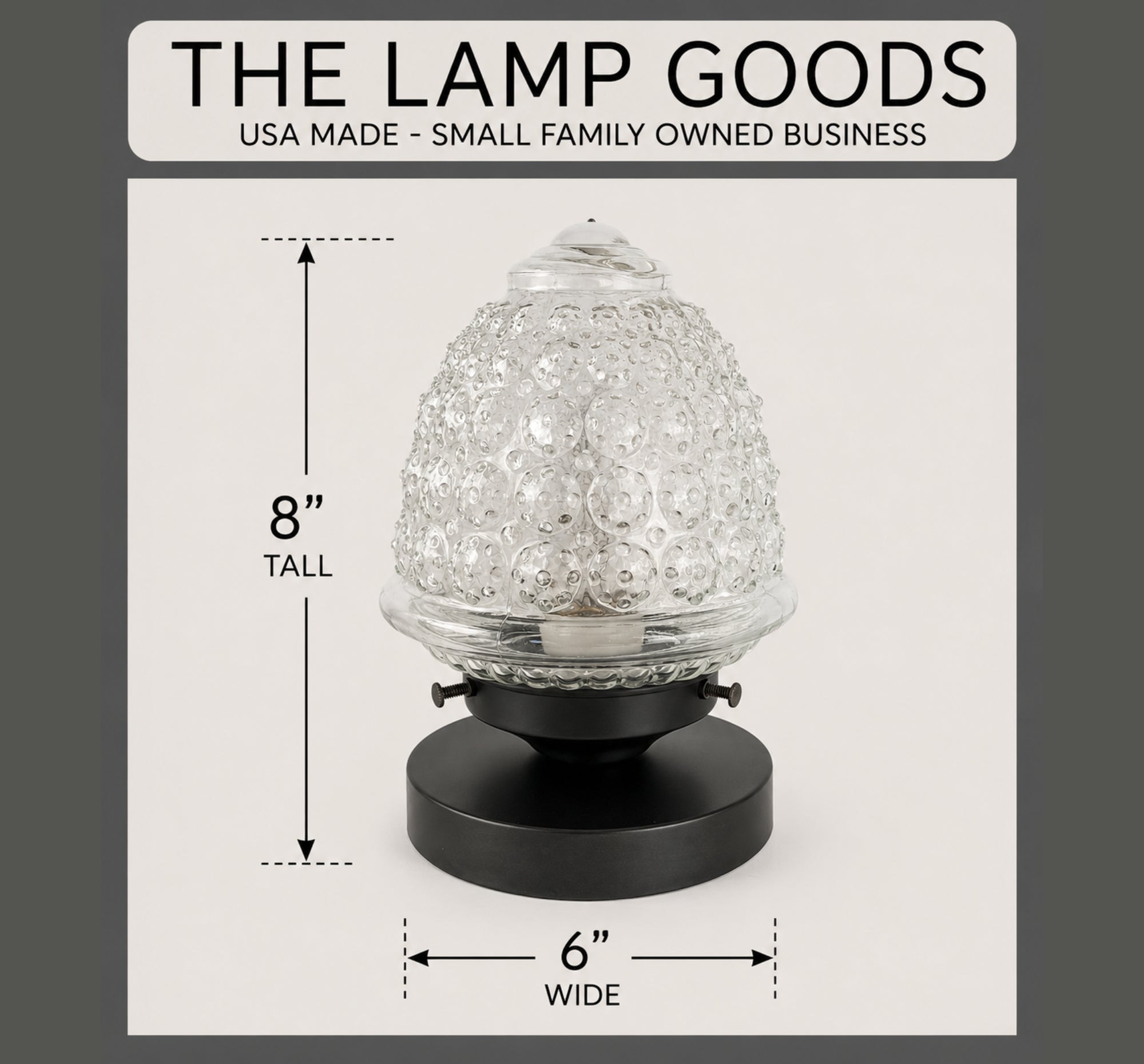 Antique Glass Table Lamp Light Fixture