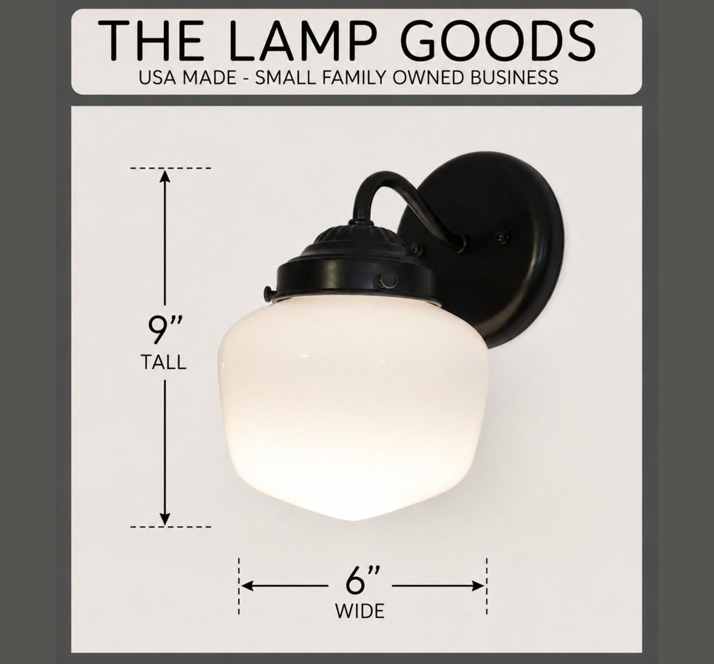 Simple Schoolhouse Sconce Wall Light | 6"W